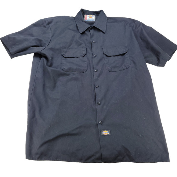 Vintage Dickies Shirts Mens Sz XL Blue Black Lot of 3 Gorpcore Workwear Mechanic - Picture 2 of 8